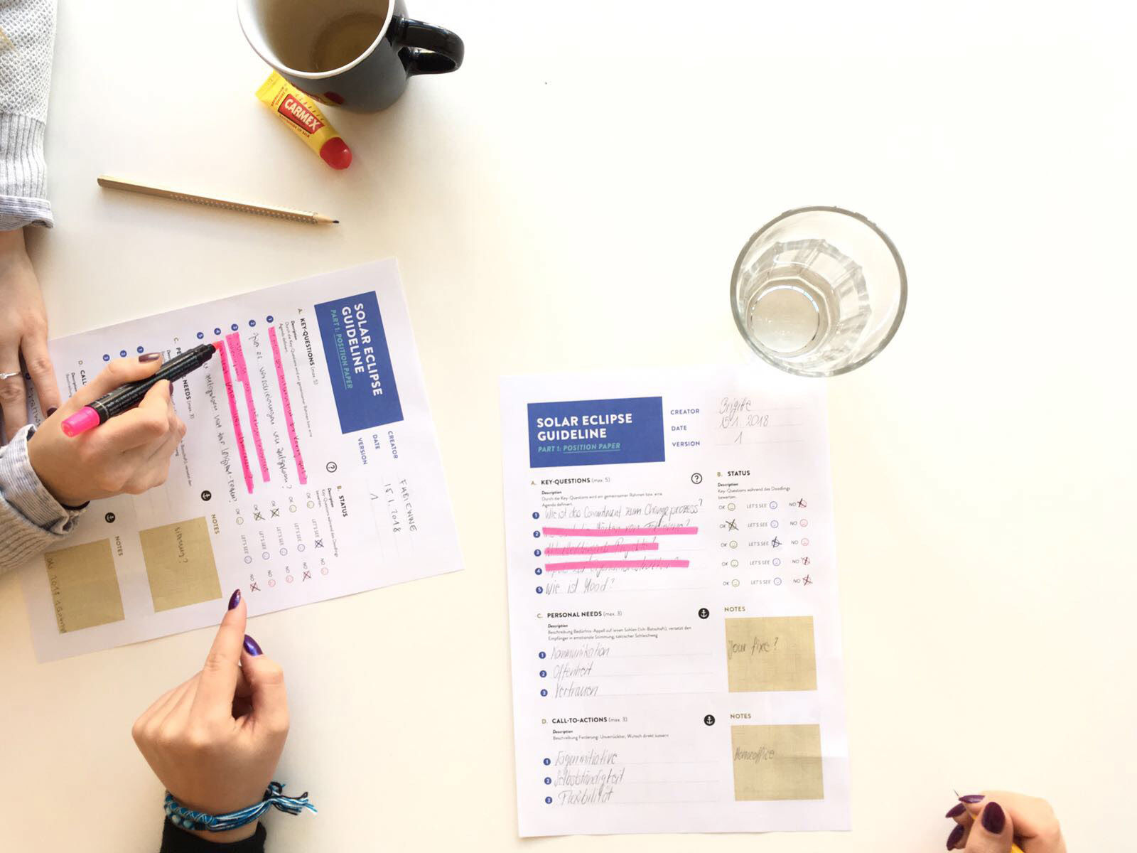 Mit Position Paper Key-Questions-Agenda erstellen