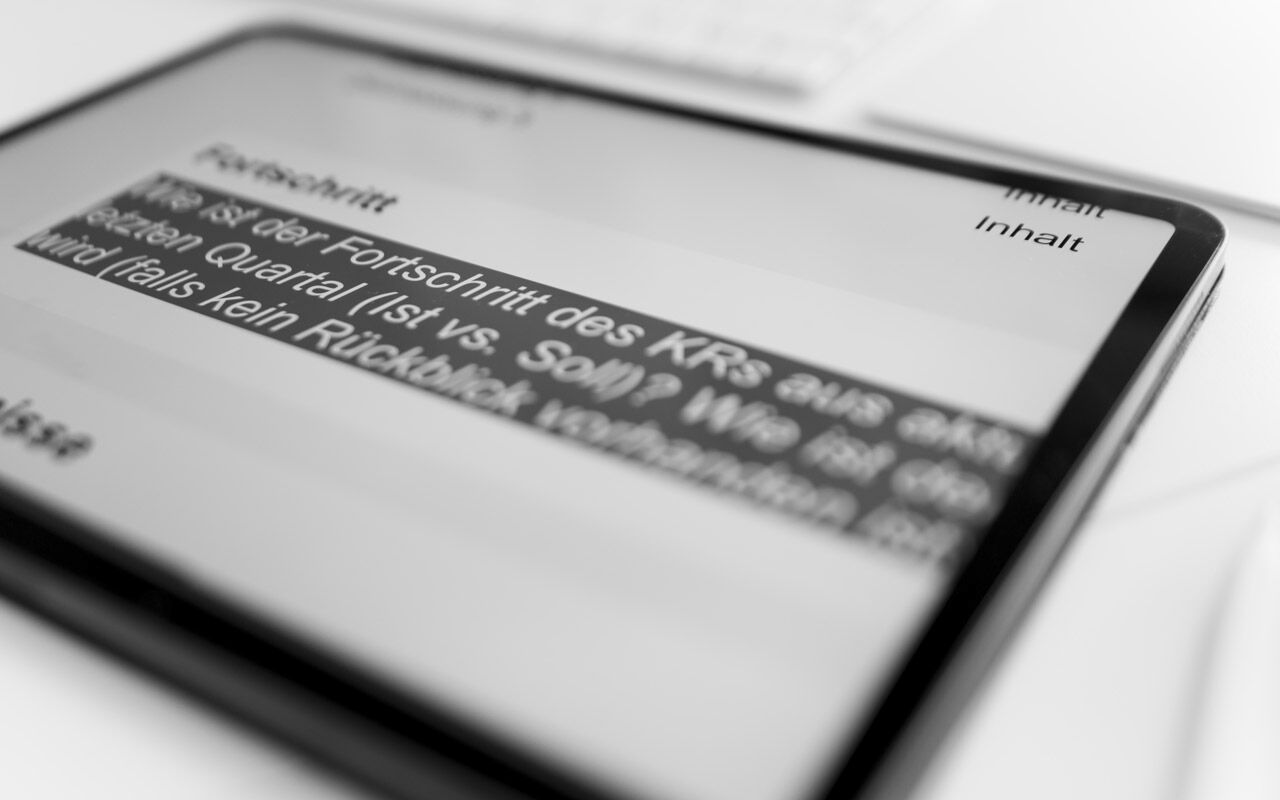 Das erste Design Prinzip: Der Fokus liegt auf dem Fortschritt.