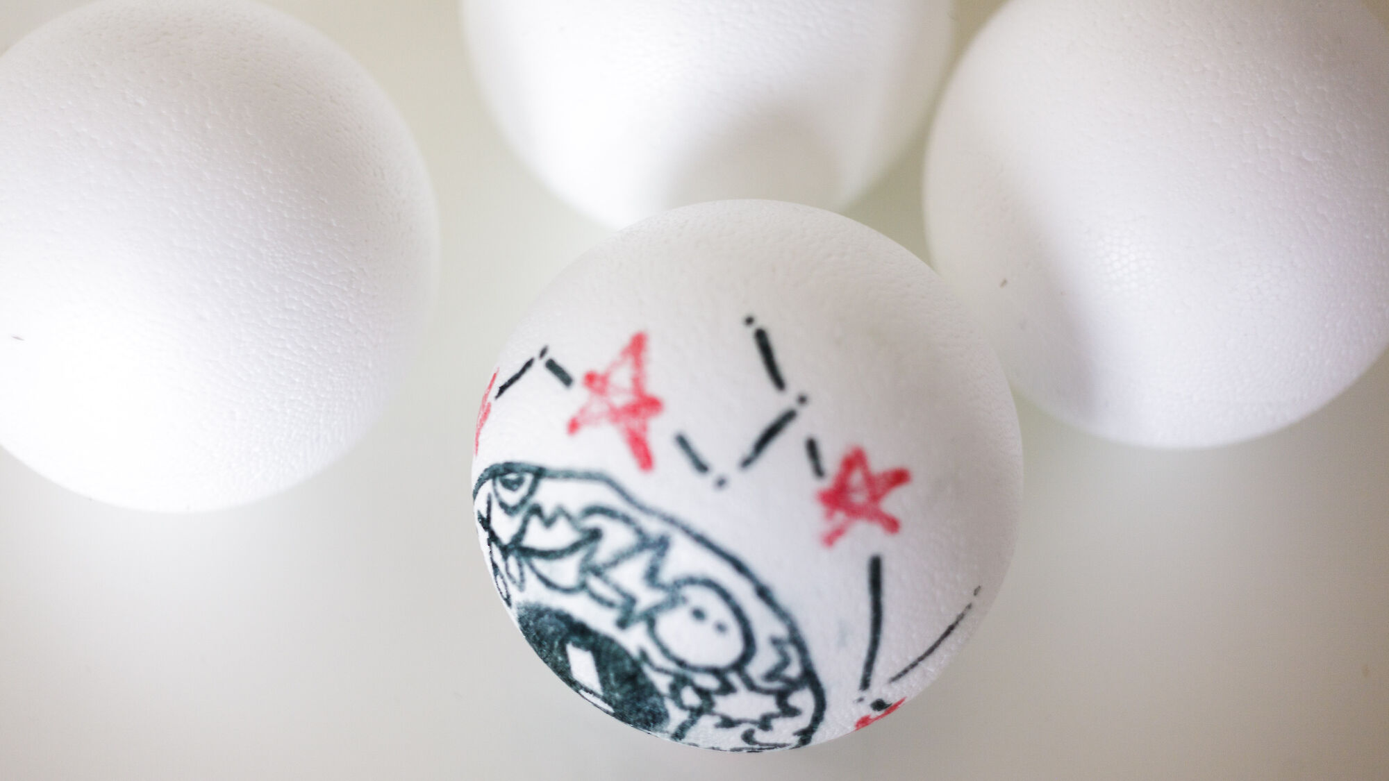 Top view on the eyeball