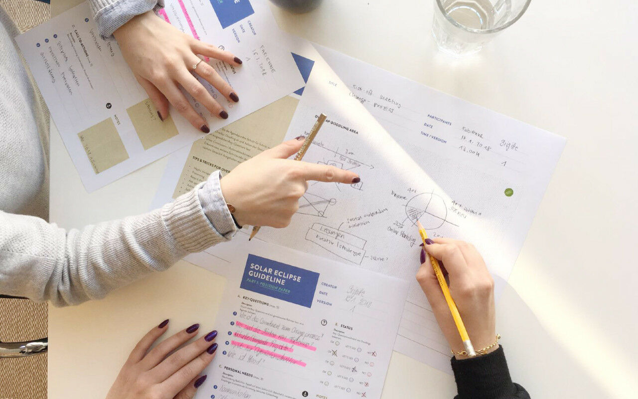 Overlap-Doodling zur Identifikation der gemeinsamen Ebene