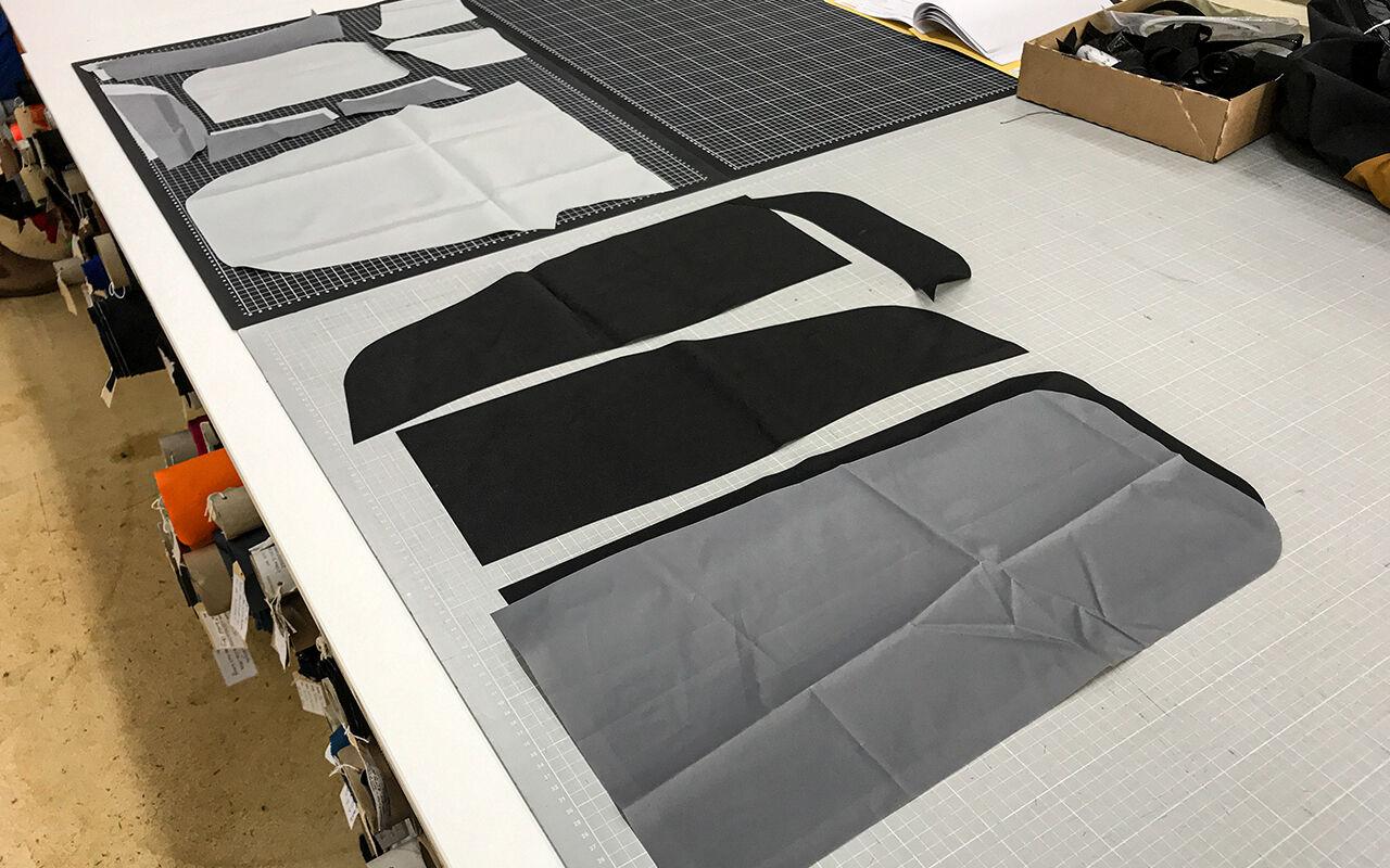 Einzelteile des Schnittmusters.