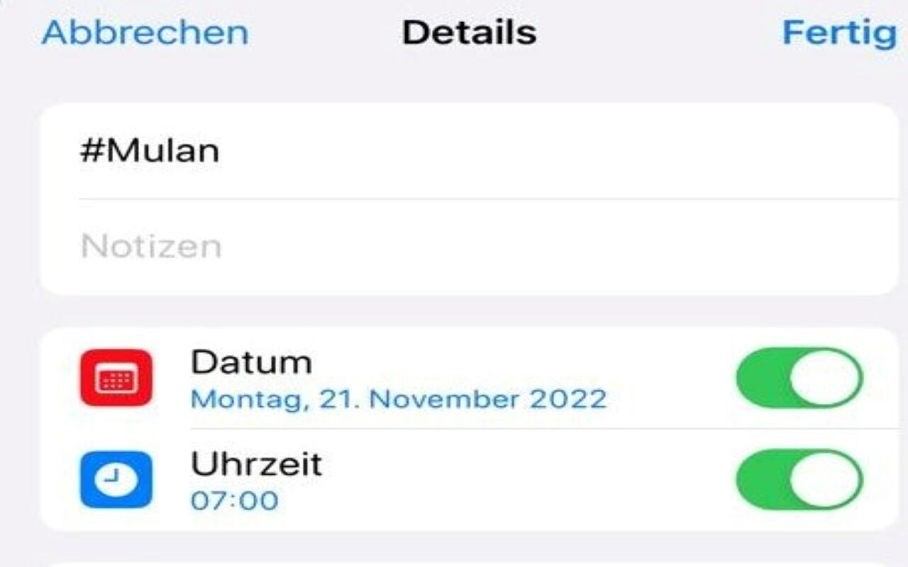 Powerwort als Erinnerung Mobile Phone