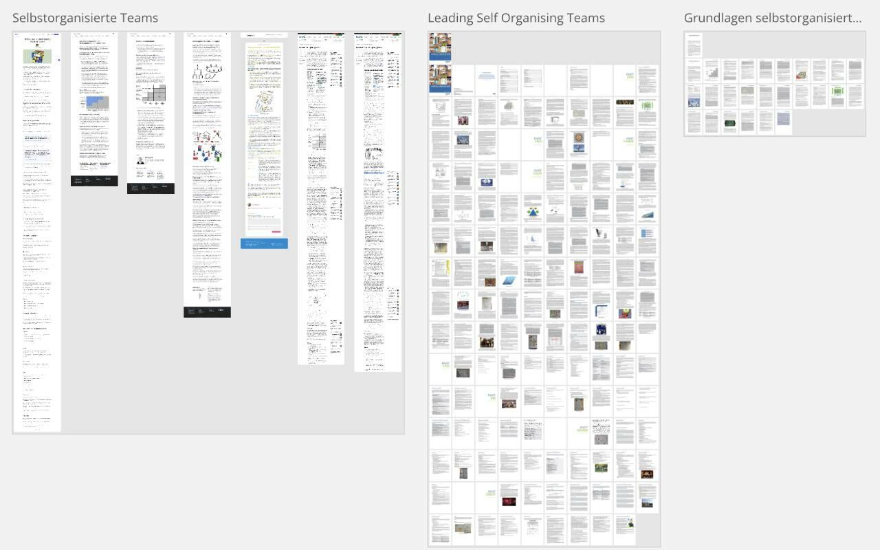 Recherchearbeit in Miro