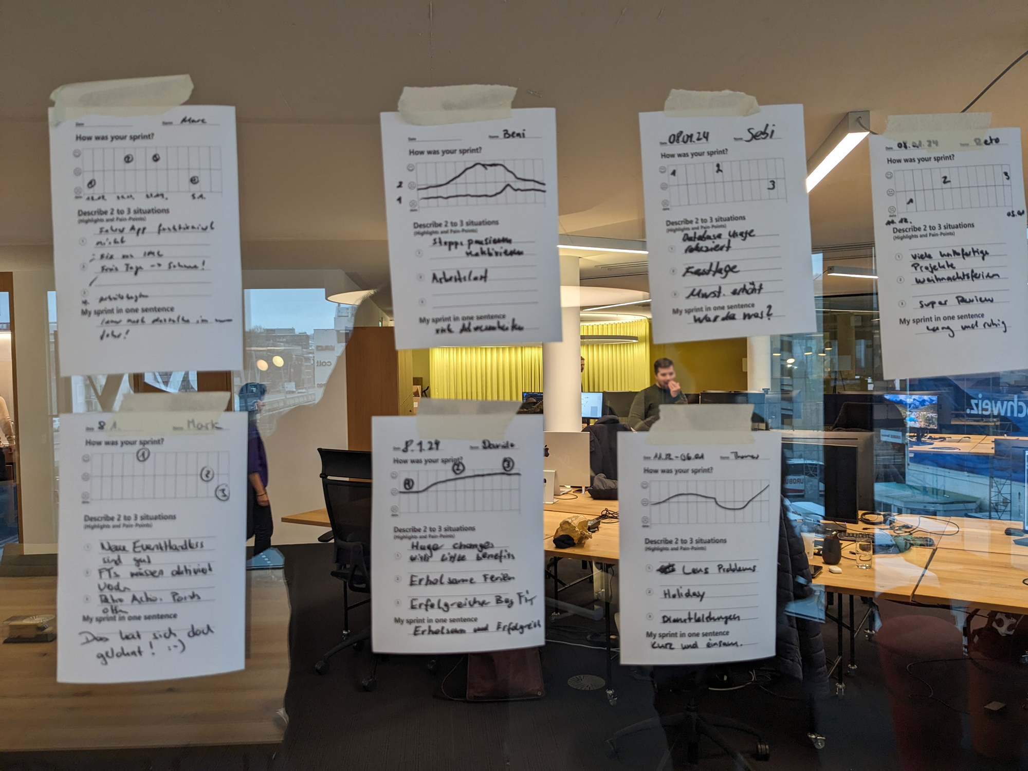 Kann auch für Feedback von Workshops oder Sprints verwendet werden