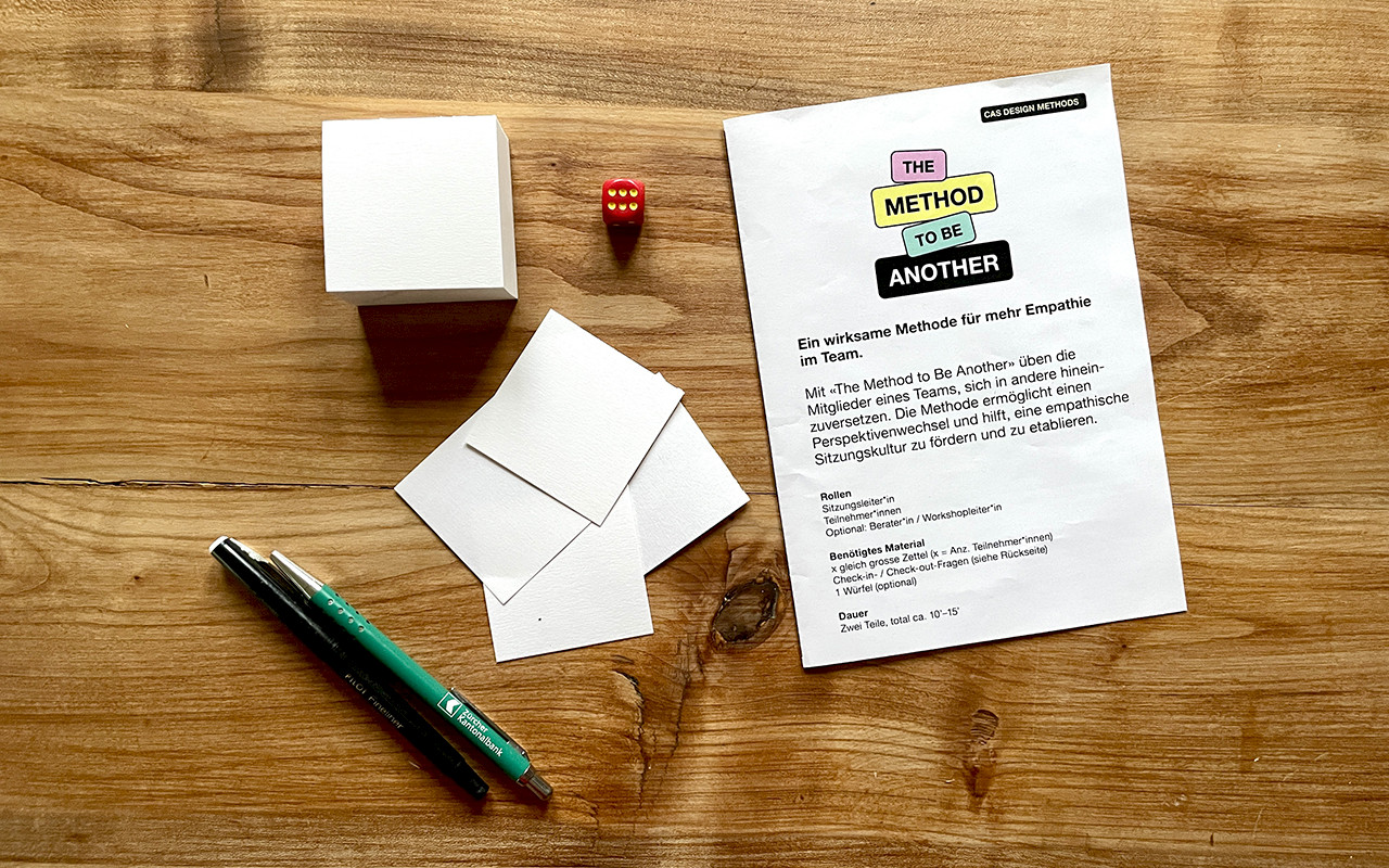 Benötigtes Material für «The Method to Be Another»